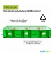 Mipatex HDPE Organic Vermi Compost Maker Bed 250 GSM 4ft x 4ft x 2ft (Green)